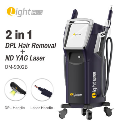 2 em 1 OPT SHR IPL Yag Laser de remoção de pigmento Rejuvenescimento da pele depilação máquina de beleza